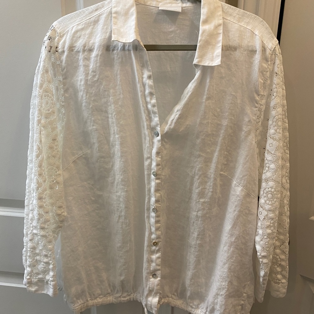 J.Jill Cotton Linen Blouse